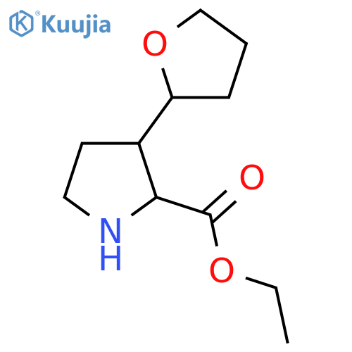 Ethyl 3-(oxolan-2-yl)pyrrolidine-2-carboxylate structure