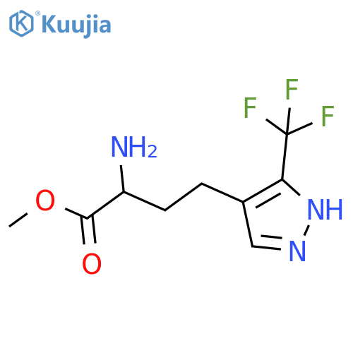 methyl 2-amino-4-[3-(trifluoromethyl)-1H-pyrazol-4-yl]butanoate structure