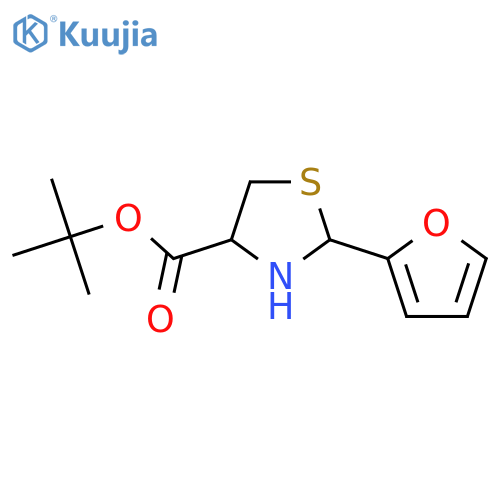 Tert-butyl 2-(furan-2-yl)-1,3-thiazolidine-4-carboxylate structure