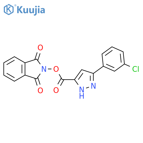 1,3-dioxo-2,3-dihydro-1H-isoindol-2-yl 5-(3-chlorophenyl)-1H-pyrazole-3-carboxylate structure