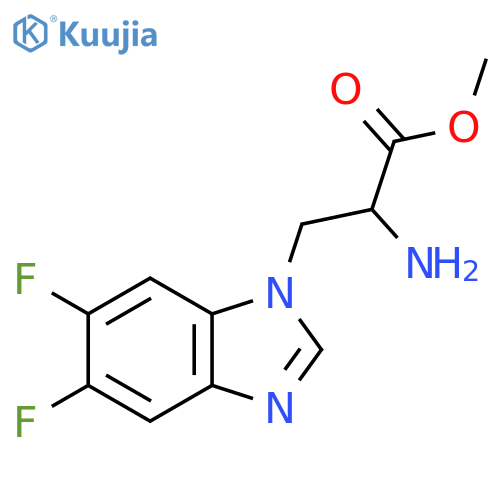 methyl 2-amino-3-(5,6-difluoro-1H-1,3-benzodiazol-1-yl)propanoate structure