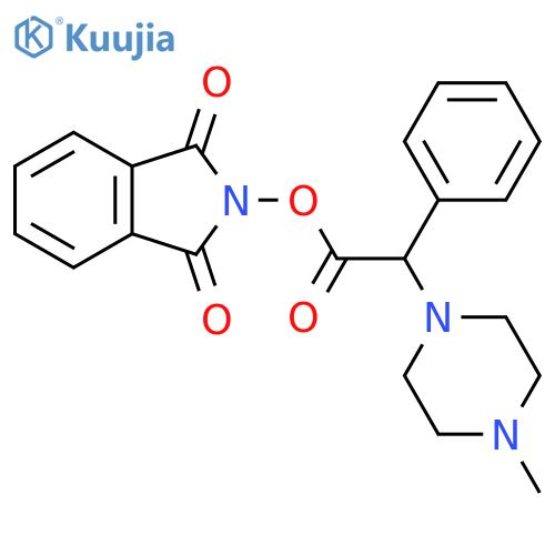 1,3-dioxo-2,3-dihydro-1H-isoindol-2-yl 2-(4-methylpiperazin-1-yl)-2-phenylacetate structure