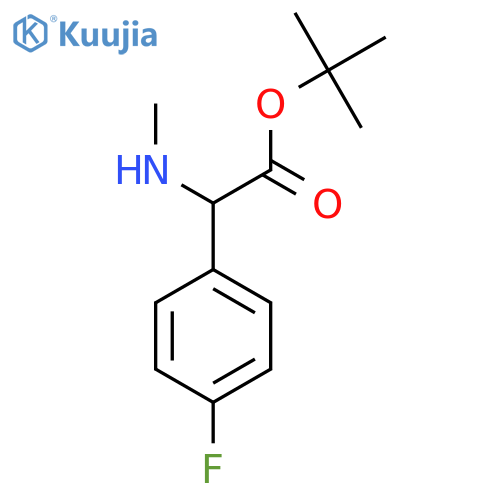 Tert-butyl 2-(4-fluorophenyl)-2-(methylamino)acetate structure