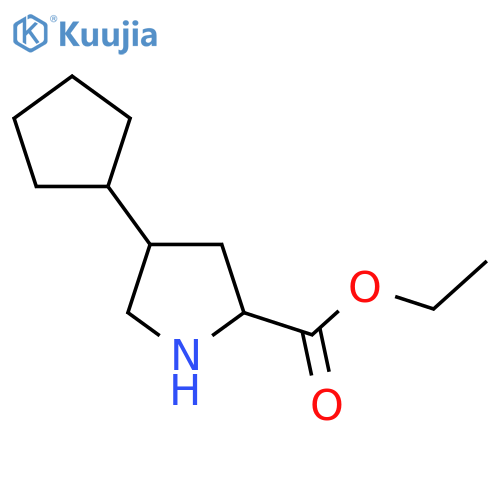 Ethyl 4-cyclopentylpyrrolidine-2-carboxylate structure