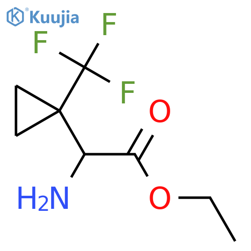 Ethyl 2-amino-2-[1-(trifluoromethyl)cyclopropyl]acetate structure