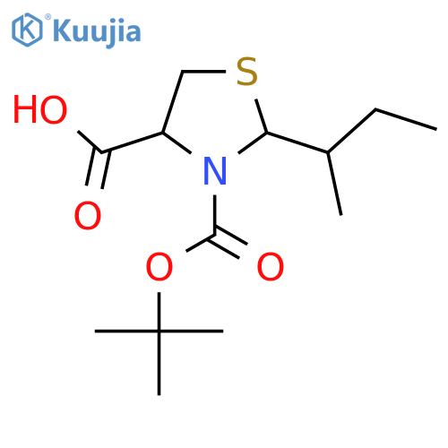 2-(butan-2-yl)-3-(tert-butoxy)carbonyl-1,3-thiazolidine-4-carboxylic acid structure
