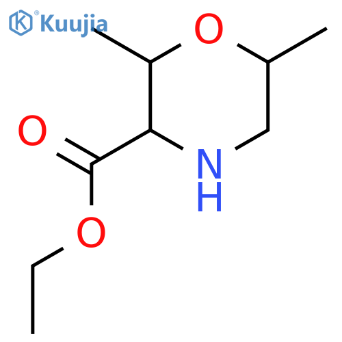 Ethyl 2,6-dimethylmorpholine-3-carboxylate structure