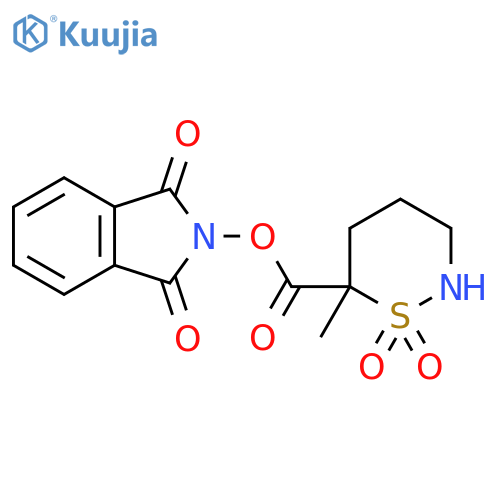 1,3-dioxo-2,3-dihydro-1H-isoindol-2-yl 6-methyl-1,1-dioxo-1lambda6,2-thiazinane-6-carboxylate structure