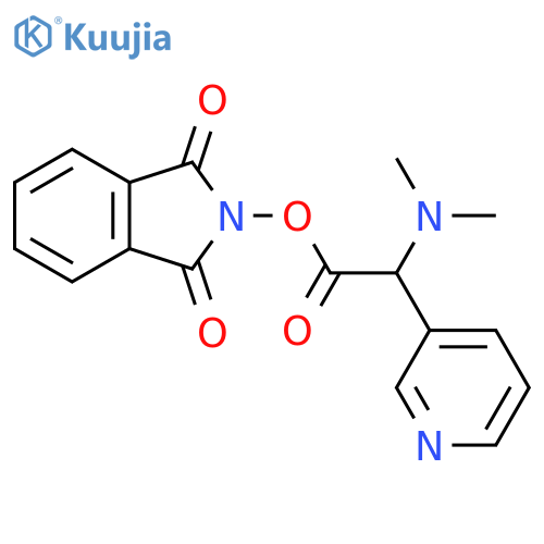 1,3-dioxo-2,3-dihydro-1H-isoindol-2-yl 2-(dimethylamino)-2-(pyridin-3-yl)acetate structure