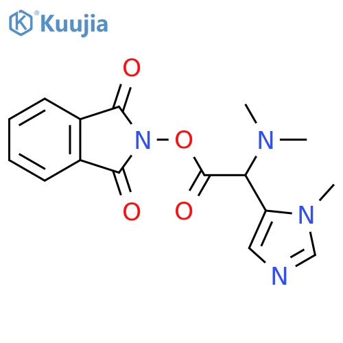 1,3-dioxo-2,3-dihydro-1H-isoindol-2-yl 2-(dimethylamino)-2-(1-methyl-1H-imidazol-5-yl)acetate structure