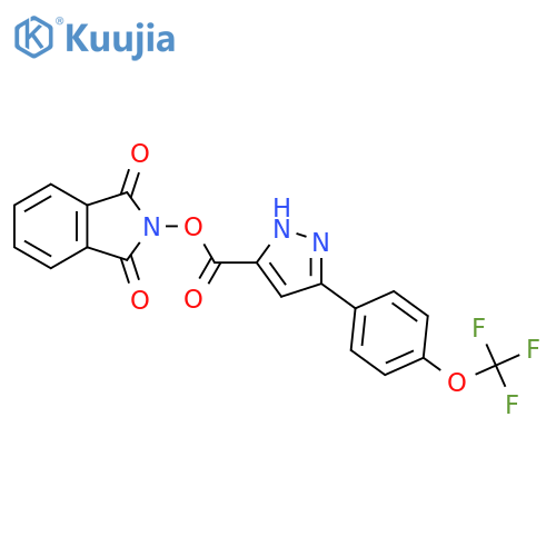 1,3-dioxo-2,3-dihydro-1H-isoindol-2-yl 5-[4-(trifluoromethoxy)phenyl]-1H-pyrazole-3-carboxylate structure