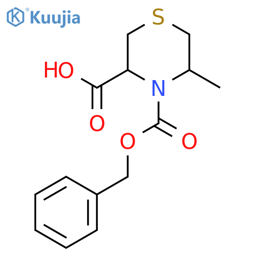 5-Methyl-4-phenylmethoxycarbonylthiomorpholine-3-carboxylic acid structure