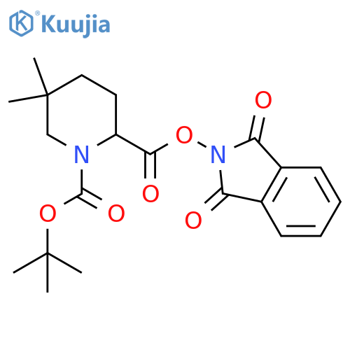1-tert-butyl 2-(1,3-dioxo-2,3-dihydro-1H-isoindol-2-yl) 5,5-dimethylpiperidine-1,2-dicarboxylate structure