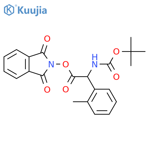 1,3-dioxo-2,3-dihydro-1H-isoindol-2-yl 2-{[(tert-butoxy)carbonyl]amino}-2-(2-methylphenyl)acetate structure