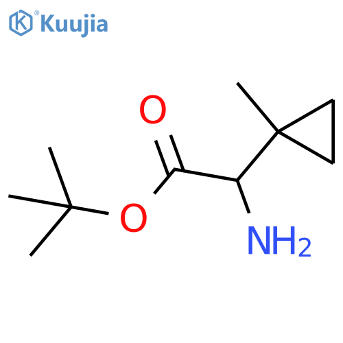 Tert-butyl 2-amino-2-(1-methylcyclopropyl)acetate structure