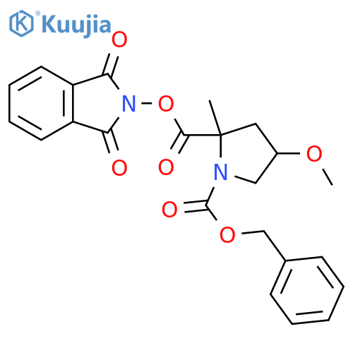 1-benzyl 2-(1,3-dioxo-2,3-dihydro-1H-isoindol-2-yl) 4-methoxy-2-methylpyrrolidine-1,2-dicarboxylate structure