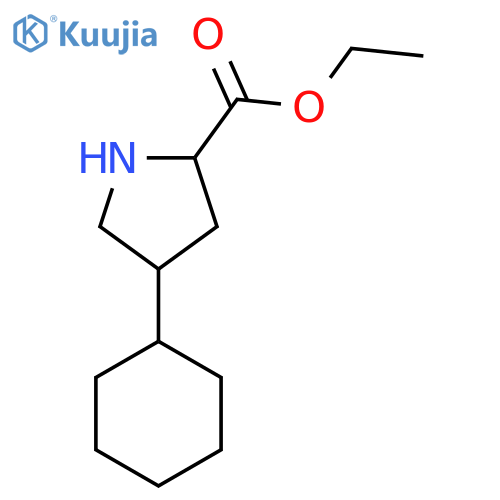 Ethyl 4-cyclohexylpyrrolidine-2-carboxylate structure
