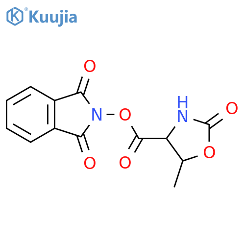 1,3-dioxo-2,3-dihydro-1H-isoindol-2-yl 5-methyl-2-oxo-1,3-oxazolidine-4-carboxylate structure
