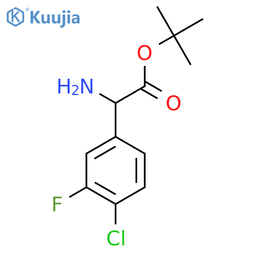 Tert-butyl 2-amino-2-(4-chloro-3-fluorophenyl)acetate structure