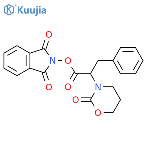 1,3-dioxo-2,3-dihydro-1H-isoindol-2-yl 2-(2-oxo-1,3-oxazinan-3-yl)-3-phenylpropanoate structure