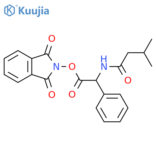 1,3-dioxo-2,3-dihydro-1H-isoindol-2-yl 2-(3-methylbutanamido)-2-phenylacetate structure