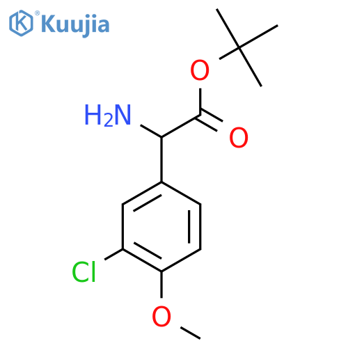 Tert-butyl 2-amino-2-(3-chloro-4-methoxyphenyl)acetate structure