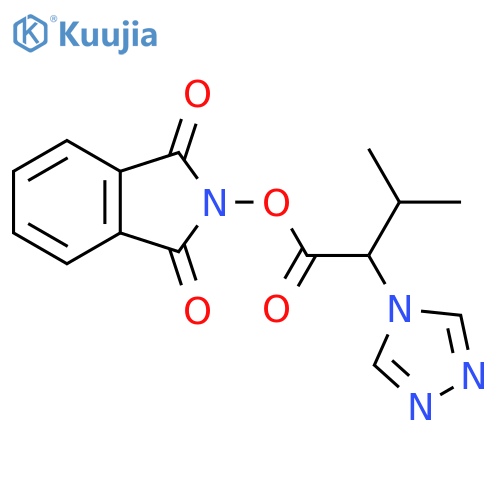 1,3-dioxo-2,3-dihydro-1H-isoindol-2-yl 3-methyl-2-(4H-1,2,4-triazol-4-yl)butanoate structure