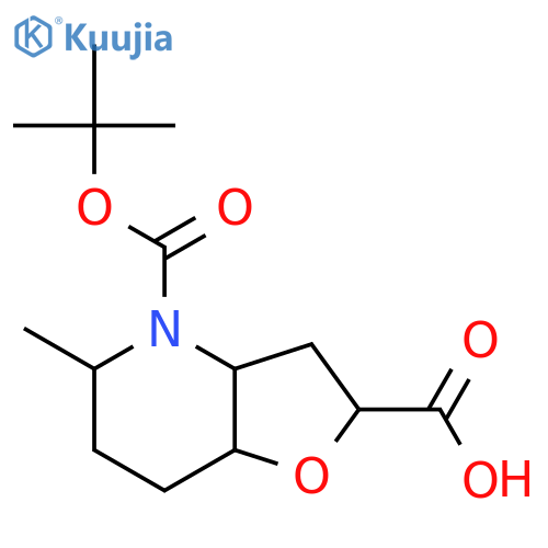4-(tert-butoxy)carbonyl-5-methyl-octahydrofuro3,2-bpyridine-2-carboxylic acid structure