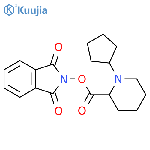 1,3-dioxo-2,3-dihydro-1H-isoindol-2-yl 1-cyclopentylpiperidine-2-carboxylate structure