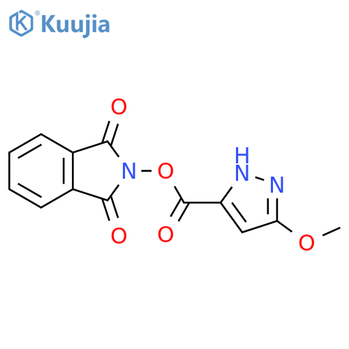 1,3-dioxo-2,3-dihydro-1H-isoindol-2-yl 5-methoxy-1H-pyrazole-3-carboxylate structure