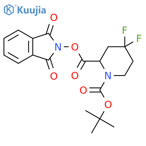 1-tert-butyl 2-(1,3-dioxo-2,3-dihydro-1H-isoindol-2-yl) 4,4-difluoropiperidine-1,2-dicarboxylate structure