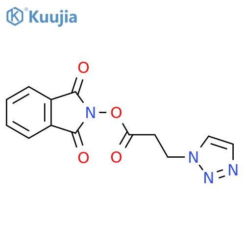 1,3-dioxo-2,3-dihydro-1H-isoindol-2-yl 3-(1H-1,2,3-triazol-1-yl)propanoate structure