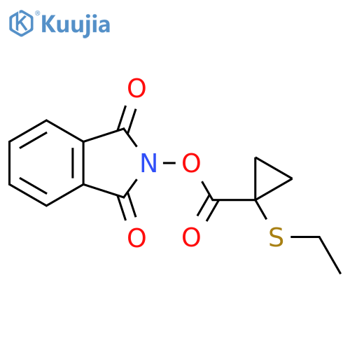1,3-dioxo-2,3-dihydro-1H-isoindol-2-yl 1-(ethylsulfanyl)cyclopropane-1-carboxylate structure