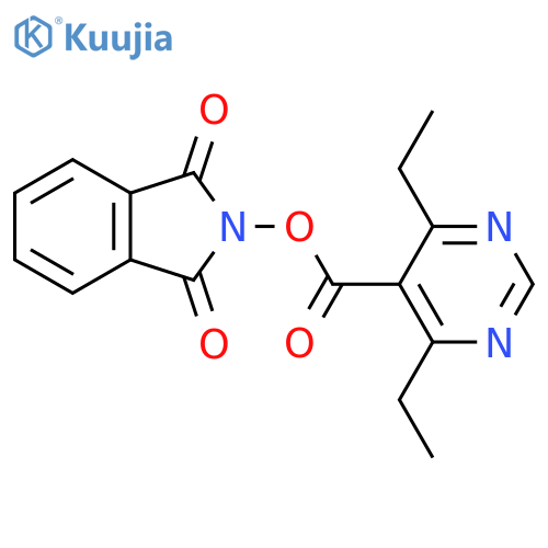1,3-dioxo-2,3-dihydro-1H-isoindol-2-yl 4,6-diethylpyrimidine-5-carboxylate structure