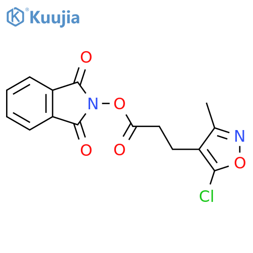 1,3-dioxo-2,3-dihydro-1H-isoindol-2-yl 3-(5-chloro-3-methyl-1,2-oxazol-4-yl)propanoate structure
