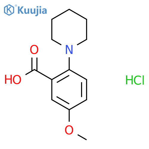 5-Methoxy-2-piperidin-1-ylbenzoic acid;hydrochloride structure