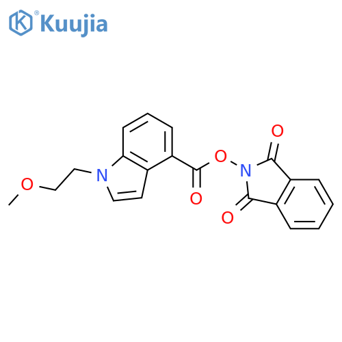 1,3-dioxo-2,3-dihydro-1H-isoindol-2-yl 1-(2-methoxyethyl)-1H-indole-4-carboxylate structure