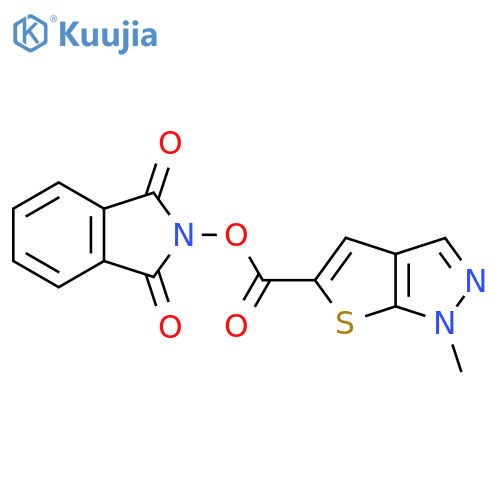 1,3-dioxo-2,3-dihydro-1H-isoindol-2-yl 1-methyl-1H-thieno[2,3-c]pyrazole-5-carboxylate structure