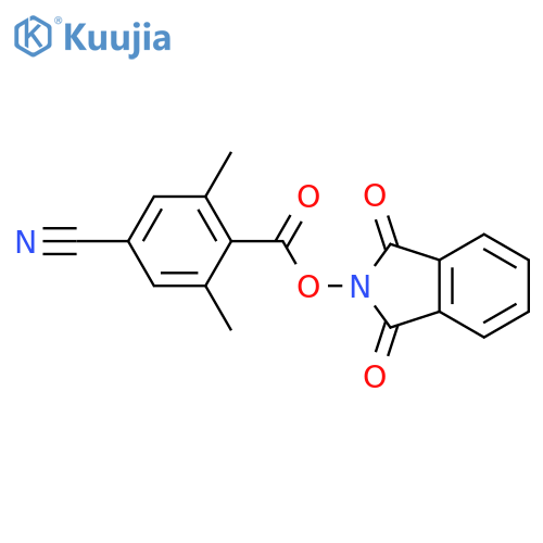 1,3-dioxo-2,3-dihydro-1H-isoindol-2-yl 4-cyano-2,6-dimethylbenzoate structure