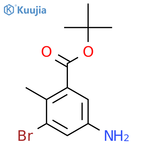 tert-Butyl 5-amino-3-bromo-2-methylbenzoate structure