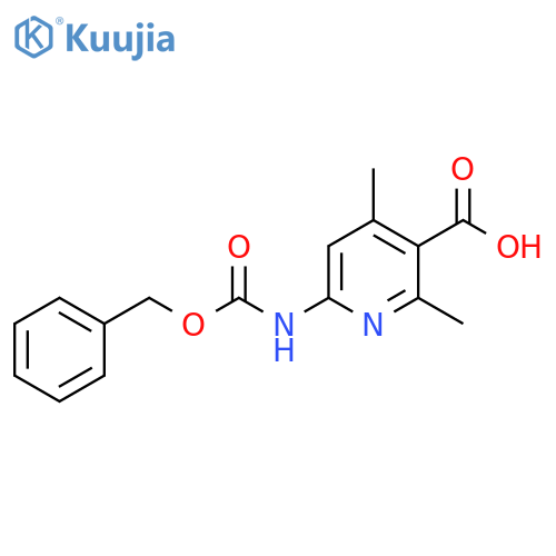 2,4-Dimethyl-6-(phenylmethoxycarbonylamino)pyridine-3-carboxylic acid structure