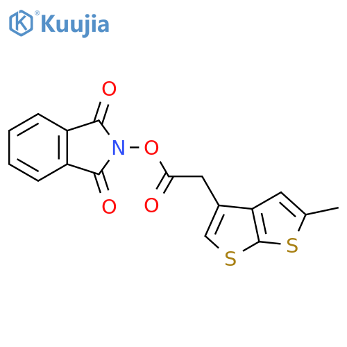 1,3-dioxo-2,3-dihydro-1H-isoindol-2-yl 2-{5-methylthieno[2,3-b]thiophen-3-yl}acetate structure