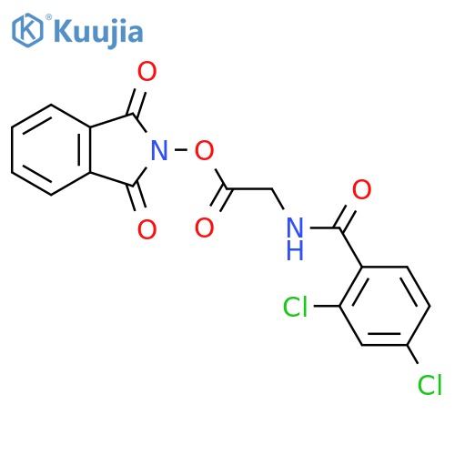 1,3-dioxo-2,3-dihydro-1H-isoindol-2-yl 2-[(2,4-dichlorophenyl)formamido]acetate structure