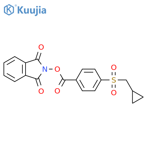 1,3-dioxo-2,3-dihydro-1H-isoindol-2-yl 4-cyclopropylmethanesulfonylbenzoate structure