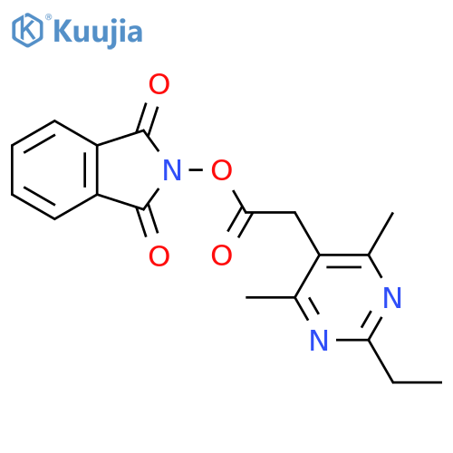 1,3-dioxo-2,3-dihydro-1H-isoindol-2-yl 2-(2-ethyl-4,6-dimethylpyrimidin-5-yl)acetate structure