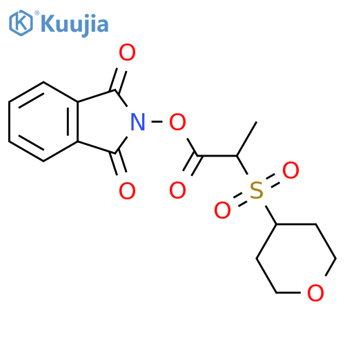 1,3-dioxo-2,3-dihydro-1H-isoindol-2-yl 2-(oxane-4-sulfonyl)propanoate structure