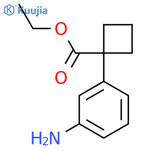 Ethyl 1-(3-aminophenyl)cyclobutane-1-carboxylate structure