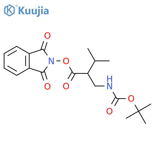 1,3-dioxo-2,3-dihydro-1H-isoindol-2-yl 2-({[(tert-butoxy)carbonyl]amino}methyl)-3-methylbutanoate structure
