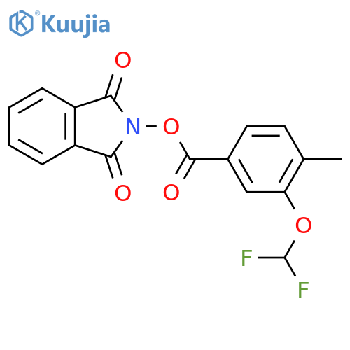 1,3-dioxo-2,3-dihydro-1H-isoindol-2-yl 3-(difluoromethoxy)-4-methylbenzoate structure