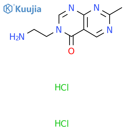 3-(2-aminoethyl)-7-methyl-3H,4H-pyrimido[4,5-d][1,3]diazin-4-one dihydrochloride structure